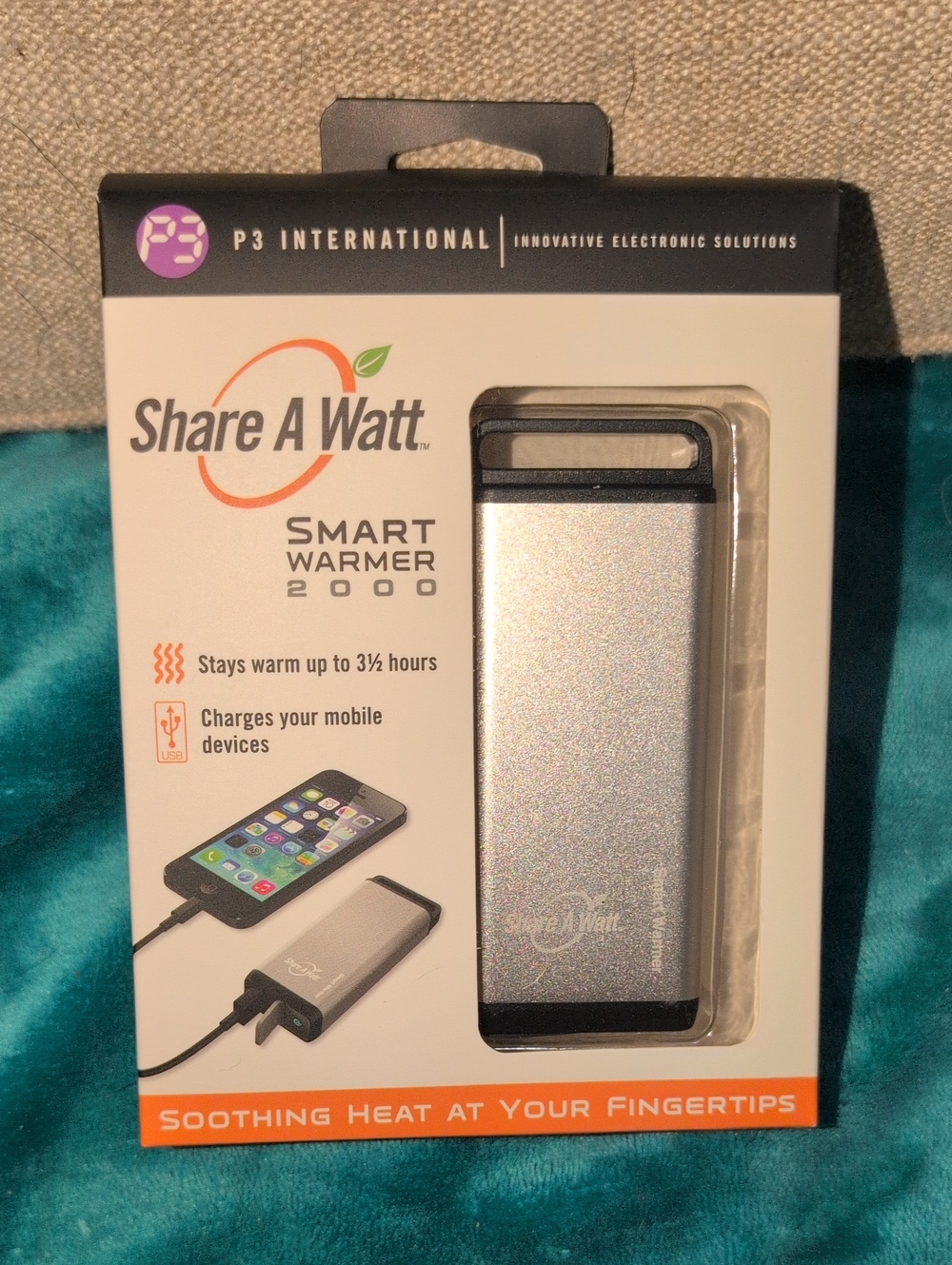 Smart Warmer 2000 Portable Hand Warmer & Charger - Silver